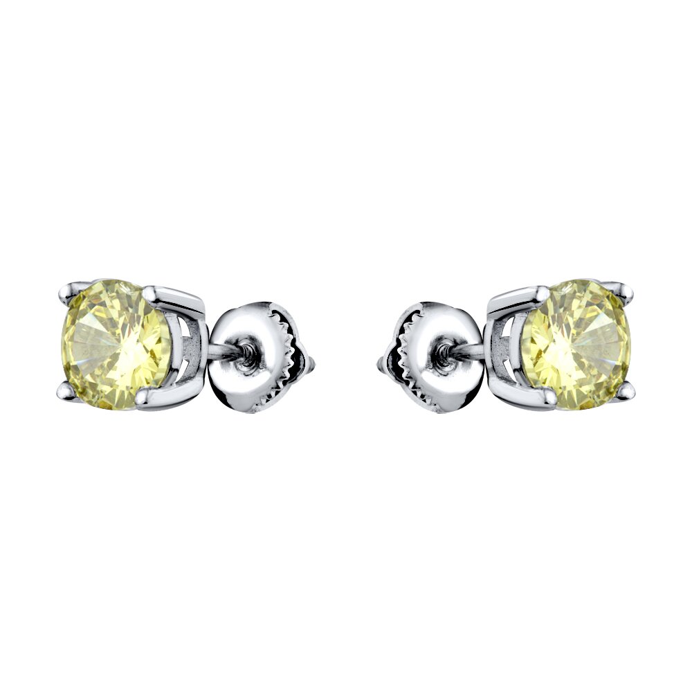 Серьги пусеты G1-SH-10363-ye-6mm